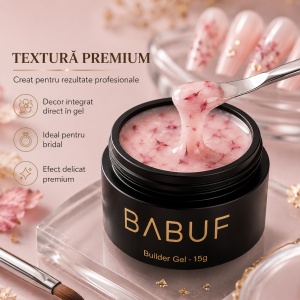 Gel de Constructie Flori Uscate | Milky Pink Petals | BGFU10 | 15g - Img 4