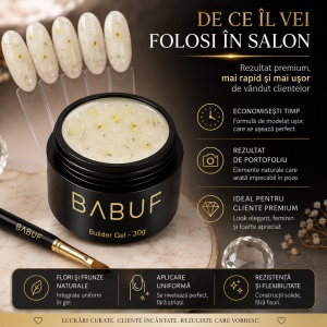 Gel de Constructie Flori Uscate | Milky Yellow Petals | BGFU9 | 30g - Img 7
