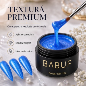 Gel de Constructie Mermaid | Electric Blue Shimmer | MBG1 | 15g - Img 4