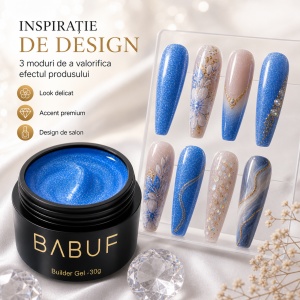 Gel de Constructie Mermaid | Electric Blue Shimmer | MBG1 | 30g - Img 6