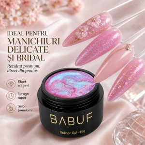 Gel de Constructie Mermaid | Hot Pink Shimmer | MBG3 | 15g - Img 5