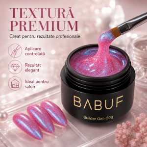 Gel de Constructie Mermaid | Hot Pink Shimmer | MBG3 | 50g - Img 4