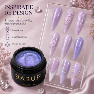 Gel de Constructie Mermaid | Lilac Shimmer | MBG5 | 30g - Img 6