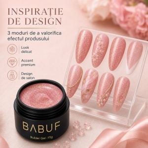 Gel de Constructie Mermaid | Rose Gold Shimmer | MBG8 | 15g - Img 6
