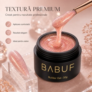 Gel de Constructie Mermaid | Rose Gold Shimmer | MBG8 | 30g - Img 4