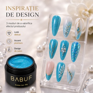Gel de Constructie Mermaid | Turcoaz Electric | MBG9 | 50g - Img 6