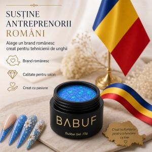 Gel de Constructie Reflectiv Autonivelant | Aqua Glitter | GBG3 | 15g - Img 8