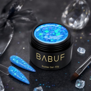 Gel de Constructie Reflectiv Autonivelant | Aqua Glitter | GBG3 | 50g - Img 2