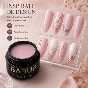 Gel de Constructie Reflectiv Autonivelant | Blush Shimmer | GBG6 | 15g - Img 6
