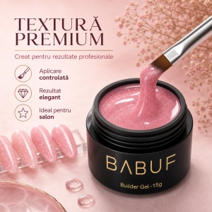 Gel de Constructie Reflectiv Autonivelant | Blush Sparkle | GBG14 | 15g - Img 4