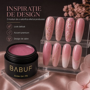 Gel de Constructie Reflectiv Autonivelant | Blush Sparkle | GBG14 | 30g - Img 6