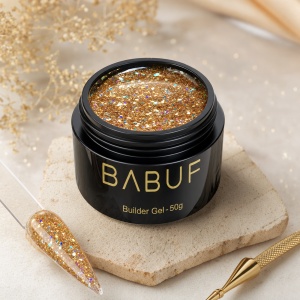 Gel de Constructie Reflectiv Autonivelant | Golden Glitter | GBG4 | 50g - Img 2