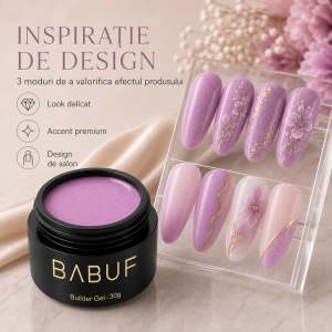 Gel de Constructie Reflectiv Autonivelant | Lavender Sparkle | GBG9 | 30g - Img 6