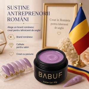 Gel de Constructie Reflectiv Autonivelant | Lavender Sparkle | GBG9 | 50g - Img 8