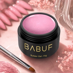 Gel de Constructie Reflectiv Autonivelant | Pink Glitter | GBG7 | 15g - Img 2