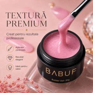 Gel de Constructie Reflectiv Autonivelant | Pink Glitter| GBG7 | 30g - Img 4