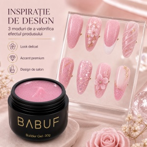 Gel de Constructie Reflectiv Autonivelant | Pink Glitter | GBG7 | 50g - Img 6
