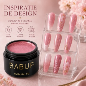 Gel de Constructie Reflectiv Autonivelant | Rose Sparkle | GBG17 | 30g - Img 6