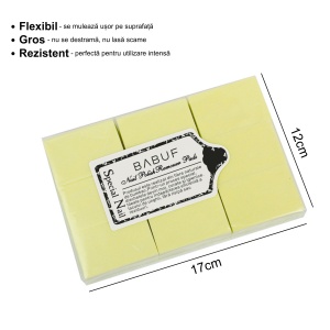 Servetele Unghii pentru degresare galbene | fara fibre | SP1 | Set 630 bucati - Img 2