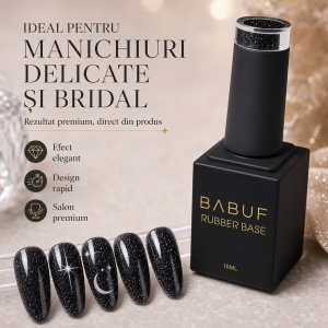 Baza Rubber | Negru Cosmic | RBG21 | 15ml - Img 5