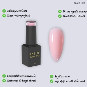 Baza Rubber | Roz Glazurat | RB6 | 15ml - Img 2