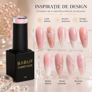 Baza Rubber | Roz Glazurat | RB6 | 15ml - Img 6
