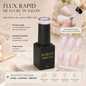 Baza Rubber | Roz Laptos | RB24 | 15ml - Img 6