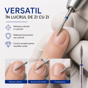 Capat Freza / Bit, Diamantat | Mediu | Flacără Albastră | BT4 | 2.1x8 mm - Img 6