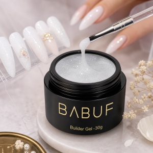 Gel de Constructie Autonivelant | Alb Laptos Glitter | BGG1 | 30g - Img 3