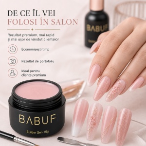 Gel de Constructie Autonivelant | Milky Blush | BG24 | 15g - Img 7