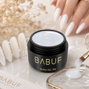 Gel de Constructie Camuflaj | Alb Laptos cu Glitter | CBG1 | 30g - Img 3