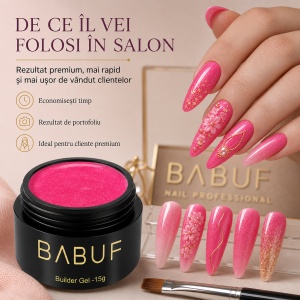 Gel de Constructie Camuflaj | Hot Pink Shimmer | CBG2 | 15g - Img 7