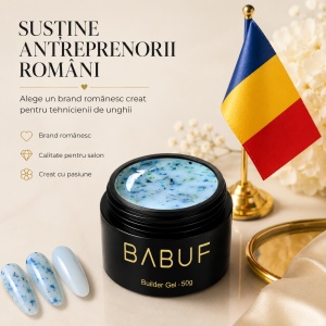 Gel de Constructie Flori Uscate | Milky Blue Petals | BGFU2 | 50g - Img 8