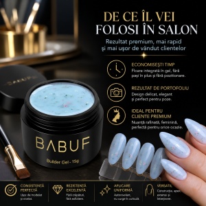 Gel de Constructie Flori Uscate | Milky Blue Petals | BGFU5 | 15g - Img 7
