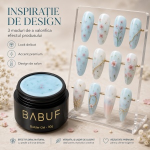 Gel de Constructie Flori Uscate | Milky Blue Petals | BGFU5 | 30g - Img 6