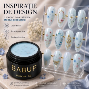 Gel de Constructie Flori Uscate | Milky Blue Petals | BGFU5 | 50g - Img 6