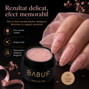 Gel de Constructie Flori Uscate | Milky Petals | BGFU1 | 50g - Img 3