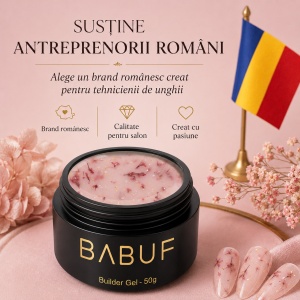 Gel de Constructie Flori Uscate | Milky Pink Petals | BGFU10 | 50g - Img 8