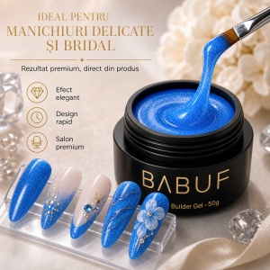 Gel de Constructie Mermaid | Electric Blue Shimmer | MBG1 | 50g - Img 5