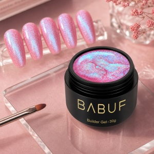 Gel de Constructie Mermaid | Hot Pink Shimmer | MBG3 | 30g - Img 3