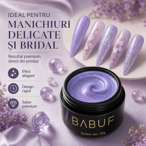 Gel de Constructie Mermaid | Lilac Shimmer | MBG5 | 50g - Img 5