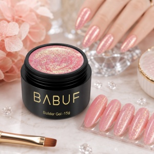 Gel de Constructie Mermaid | Rose Gold Shimmer | MBG8 | 15g - Img 3