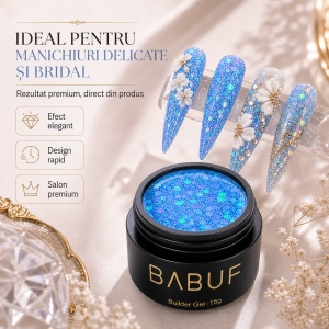 Gel de Constructie Reflectiv Autonivelant | Aqua Glitter | GBG3 | 15g - Img 5