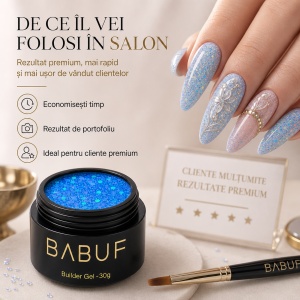 Gel de Constructie Reflectiv Autonivelant | Aqua Glitter | GBG3 | 30g - Img 7