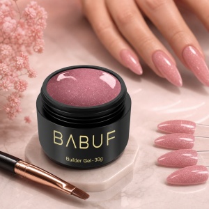 Gel de Constructie Reflectiv Autonivelant | Blush Pink Sparkle | GBG10 | 30g - Img 3