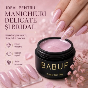 Gel de Constructie Reflectiv Autonivelant | Blush Shimmer | GBG6 | 30g - Img 5