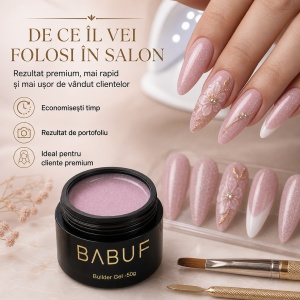 Gel de Constructie Reflectiv Autonivelant | Blush Shimmer | GBG6 | 50g - Img 7