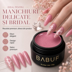 Gel de Constructie Reflectiv Autonivelant | Blush Sparkle | GBG14 | 50g - Img 5