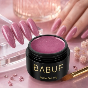 Gel de Constructie Reflectiv Autonivelant | Mauve Sparkle | GBG16 | 15g - Img 3