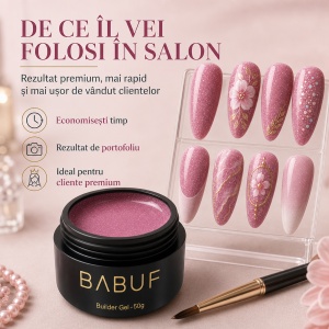 Gel de Constructie Reflectiv Autonivelant | Mauve Sparkle | GBG16 | 50g - Img 7